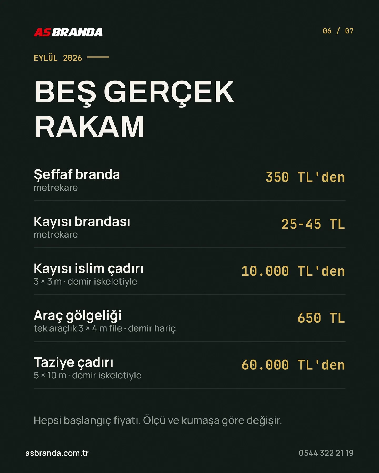 AS Branda "Branda fiyatı neye göre değişir" carousel gönderisi 6. kart