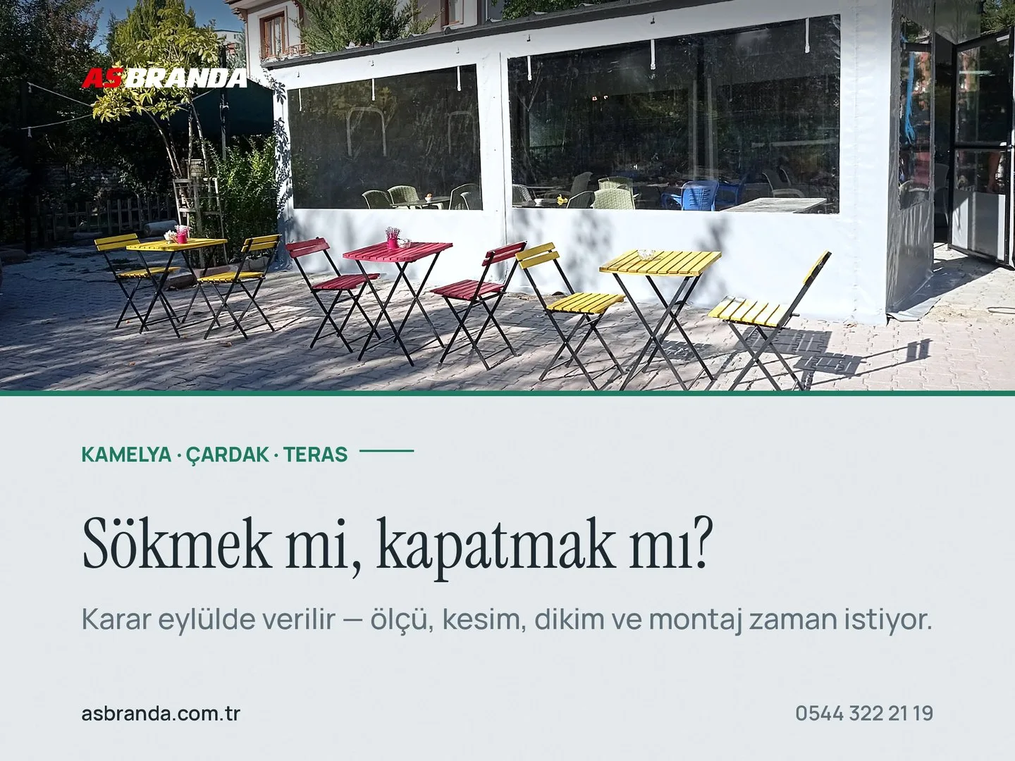 AS Branda Google İşletme Profili gönderisi — kamelya ve çardak kışa hazırlık kartı