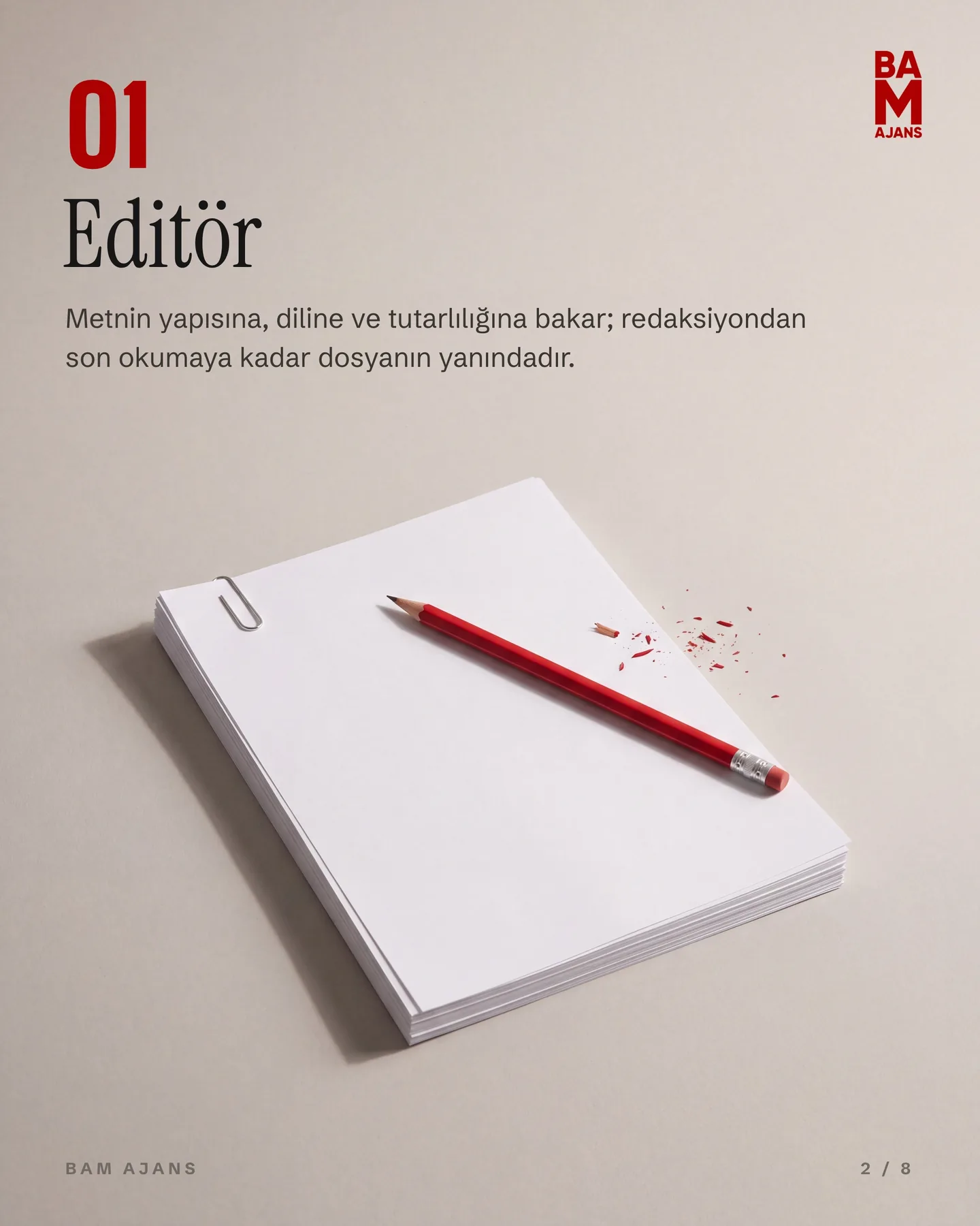 BAM Kitap Instagram gönderisi — bir kitabın arkasında kaç kişi çalışır karuseli, 2. kart