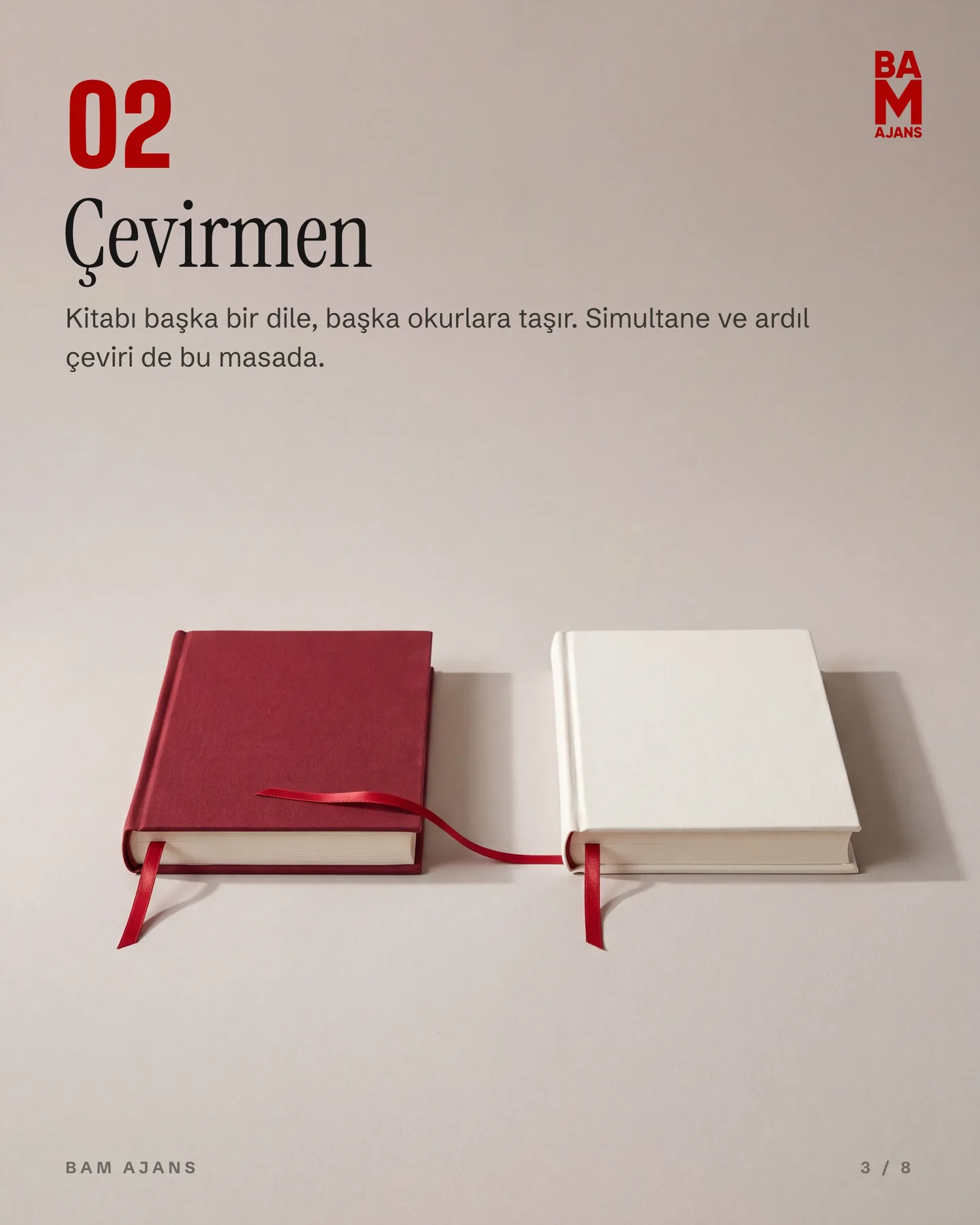 BAM Kitap Instagram gönderisi — bir kitabın arkasında kaç kişi çalışır karuseli, 3. kart