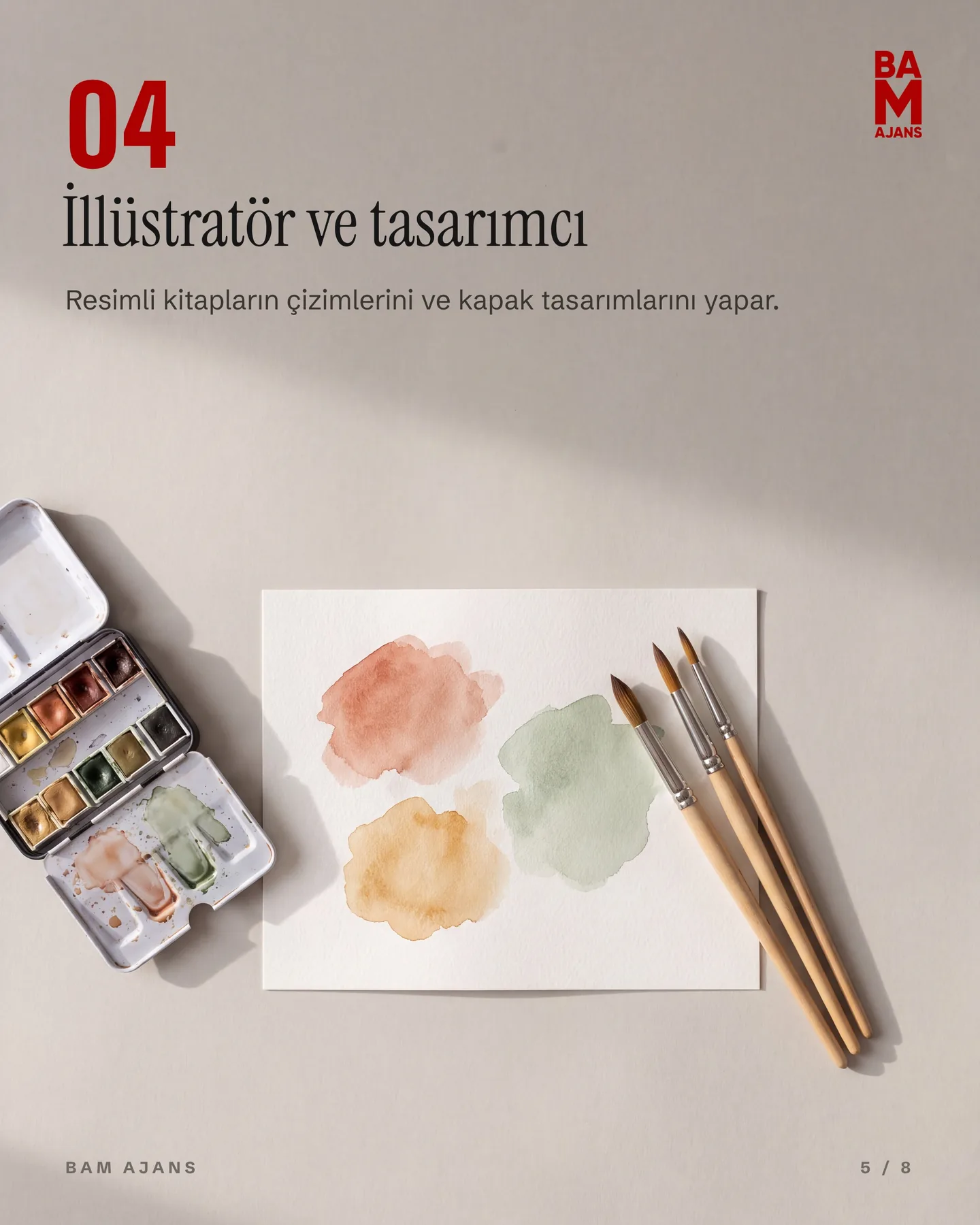 BAM Kitap Instagram gönderisi — bir kitabın arkasında kaç kişi çalışır karuseli, 5. kart