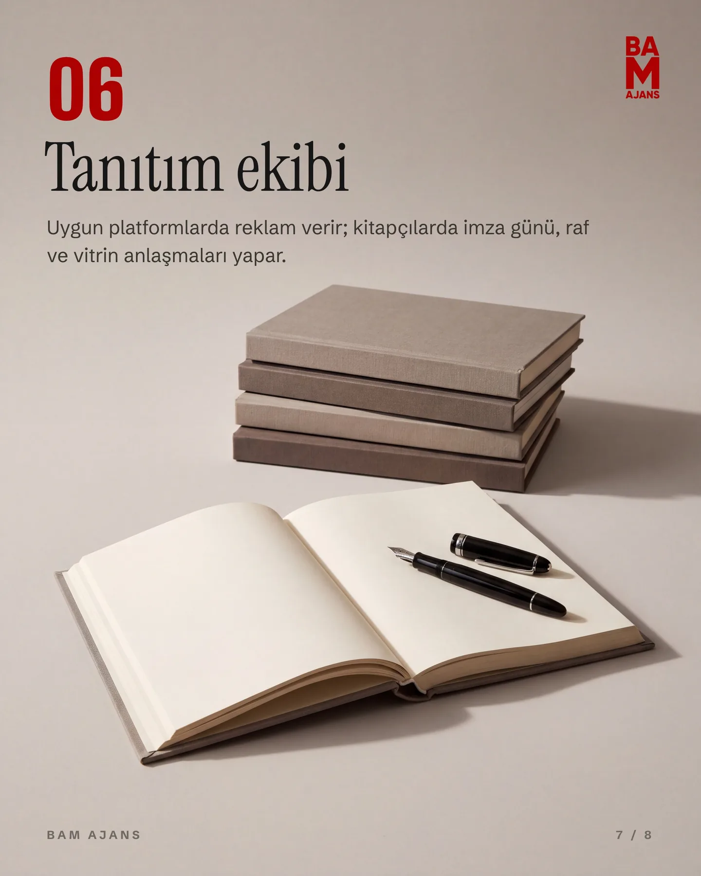 BAM Kitap Instagram gönderisi — bir kitabın arkasında kaç kişi çalışır karuseli, 7. kart