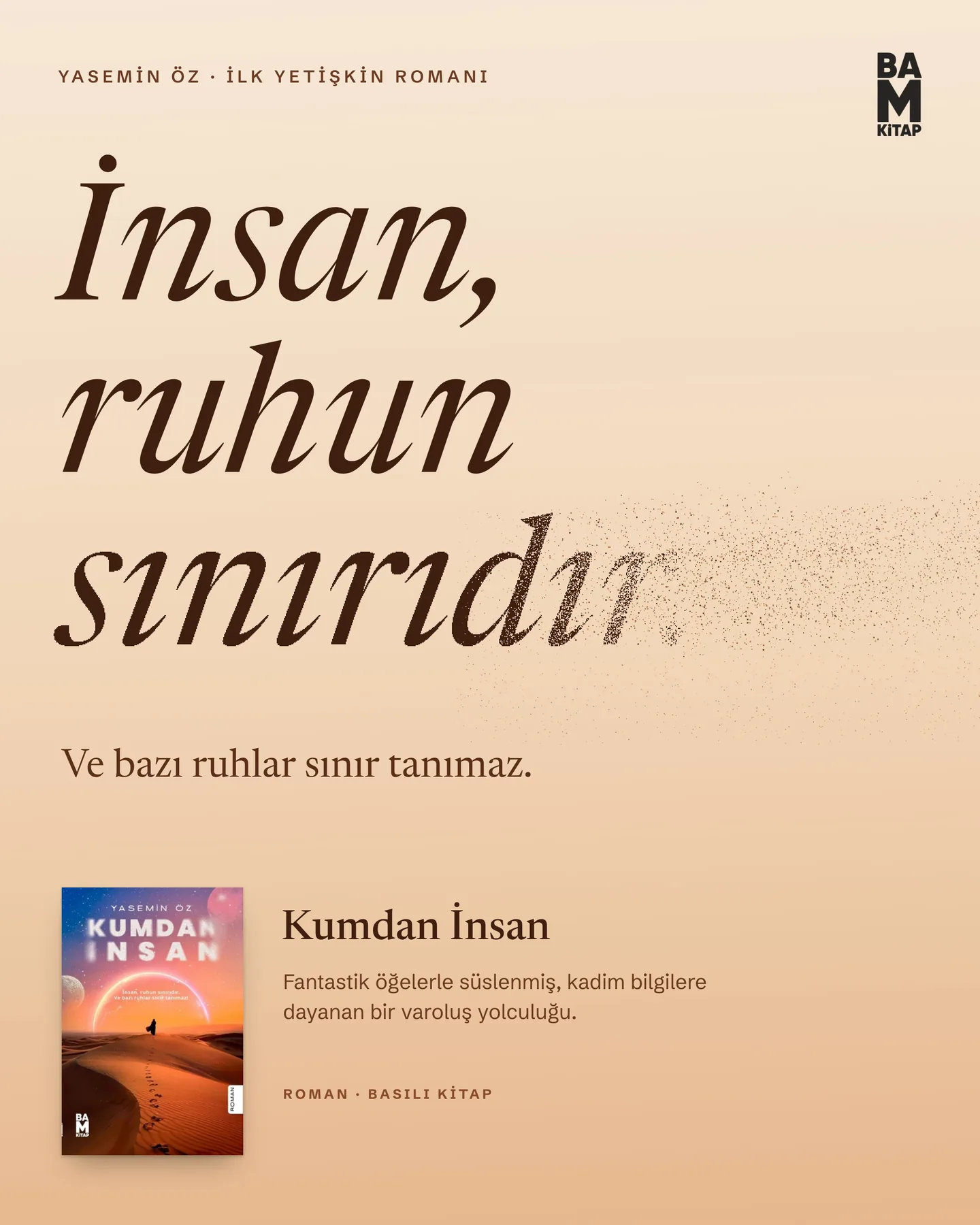 BAM Kitap Instagram gönderisi — Kumdan İnsan, Sayfa serisi