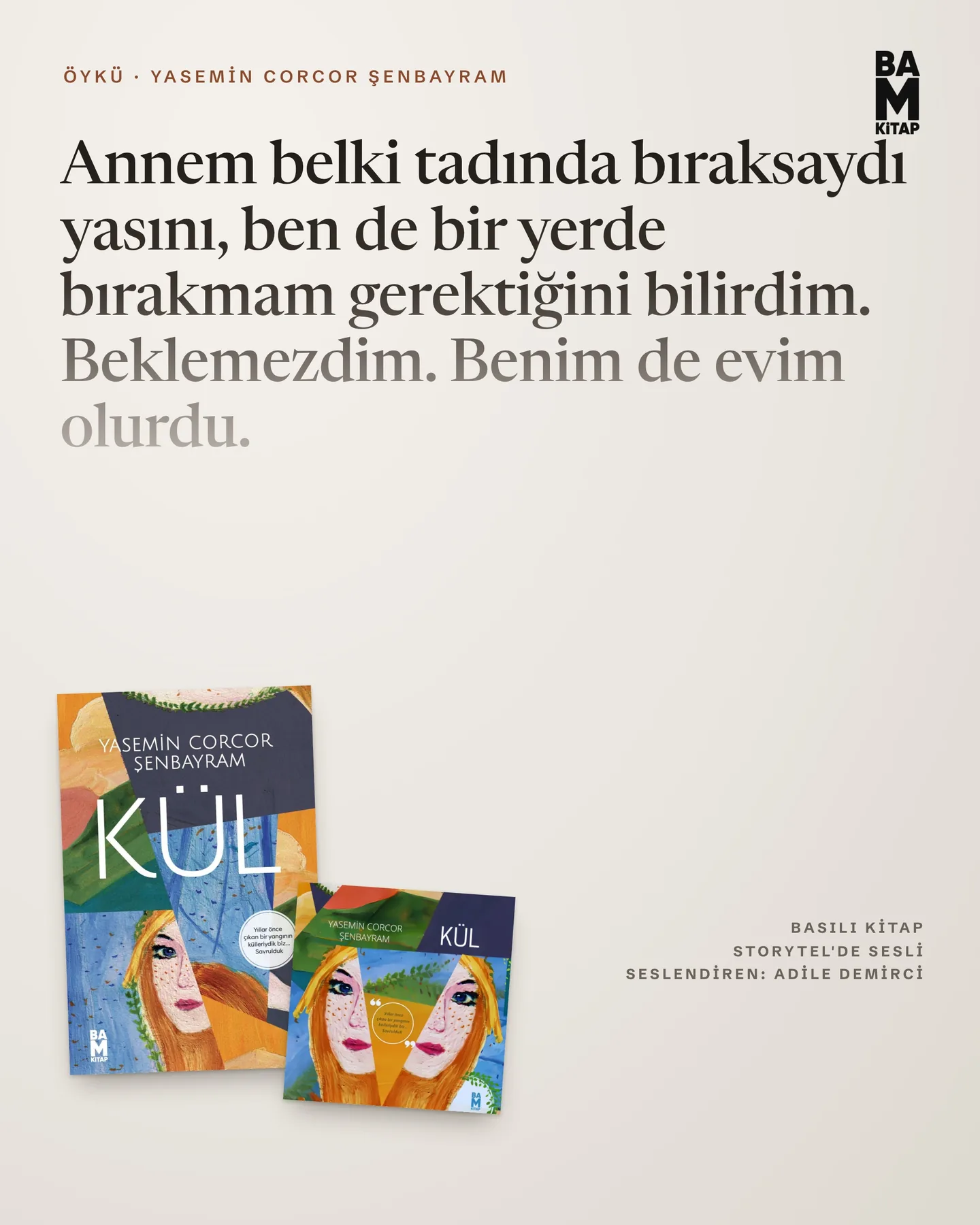 BAM Kitap Instagram gönderisi — Kül, Sayfa serisi