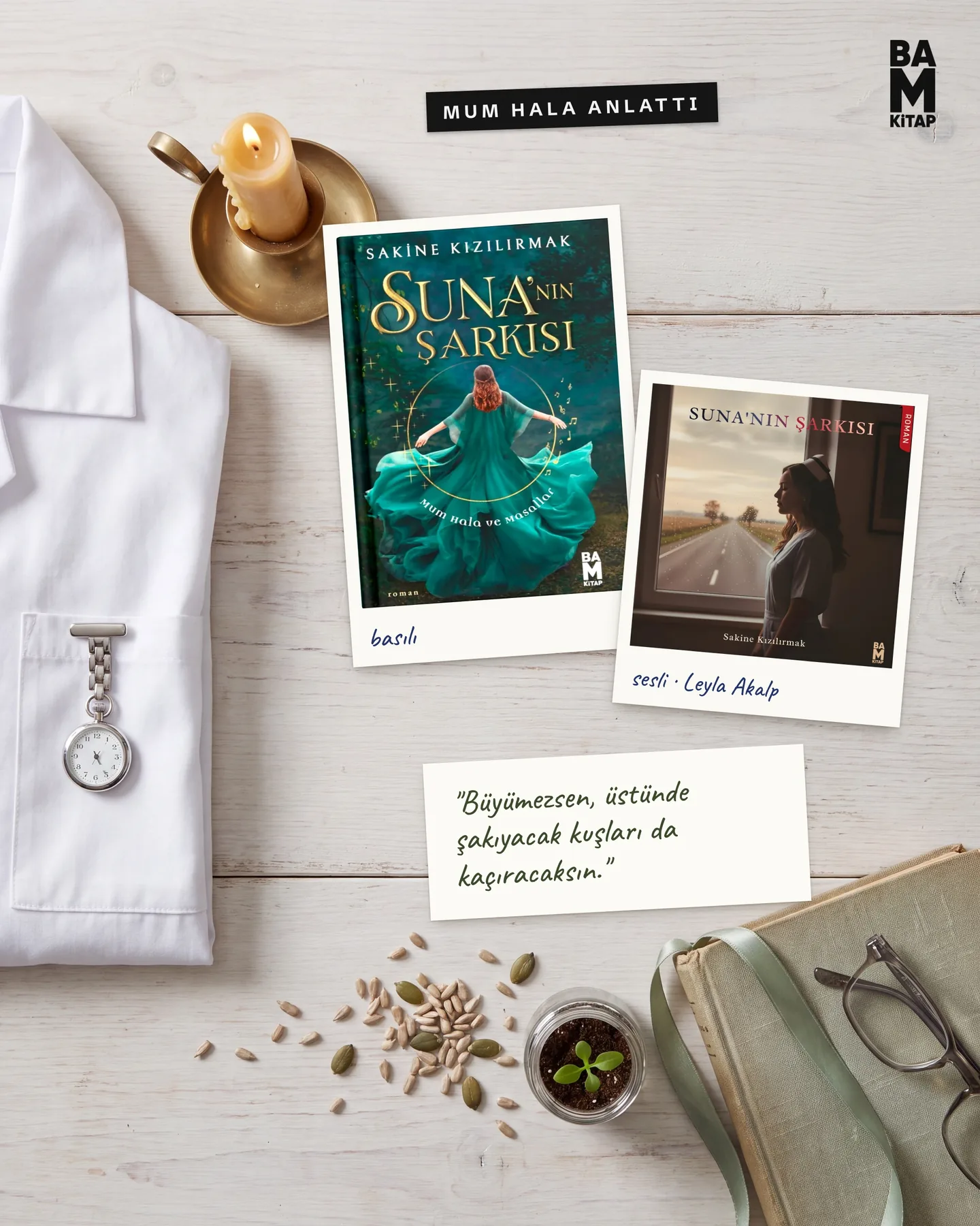 BAM Kitap Instagram gönderisi — Suna'nın Şarkısı, Kitabın Masası serisi