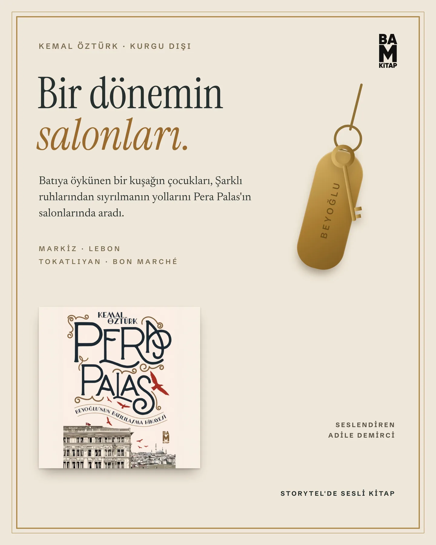 BAM Kitap Instagram gönderisi — Pera Palas: Beyoğlu'nun Batılılaşma Hikâyesi, Sayfa serisi