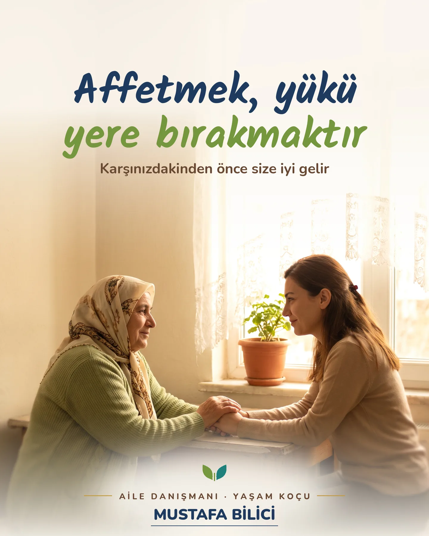 Çınar Ailem Kökler serisi kartı — affetmek, yükü yere bırakmaktır