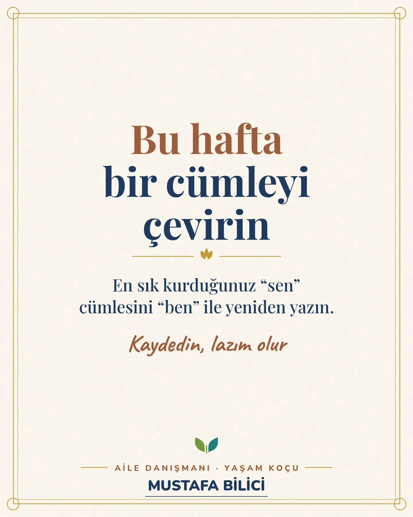 Çınar Ailem ben dili gönderisi 7. kart — bu hafta bir cümleyi çevirin, kapanış kartı