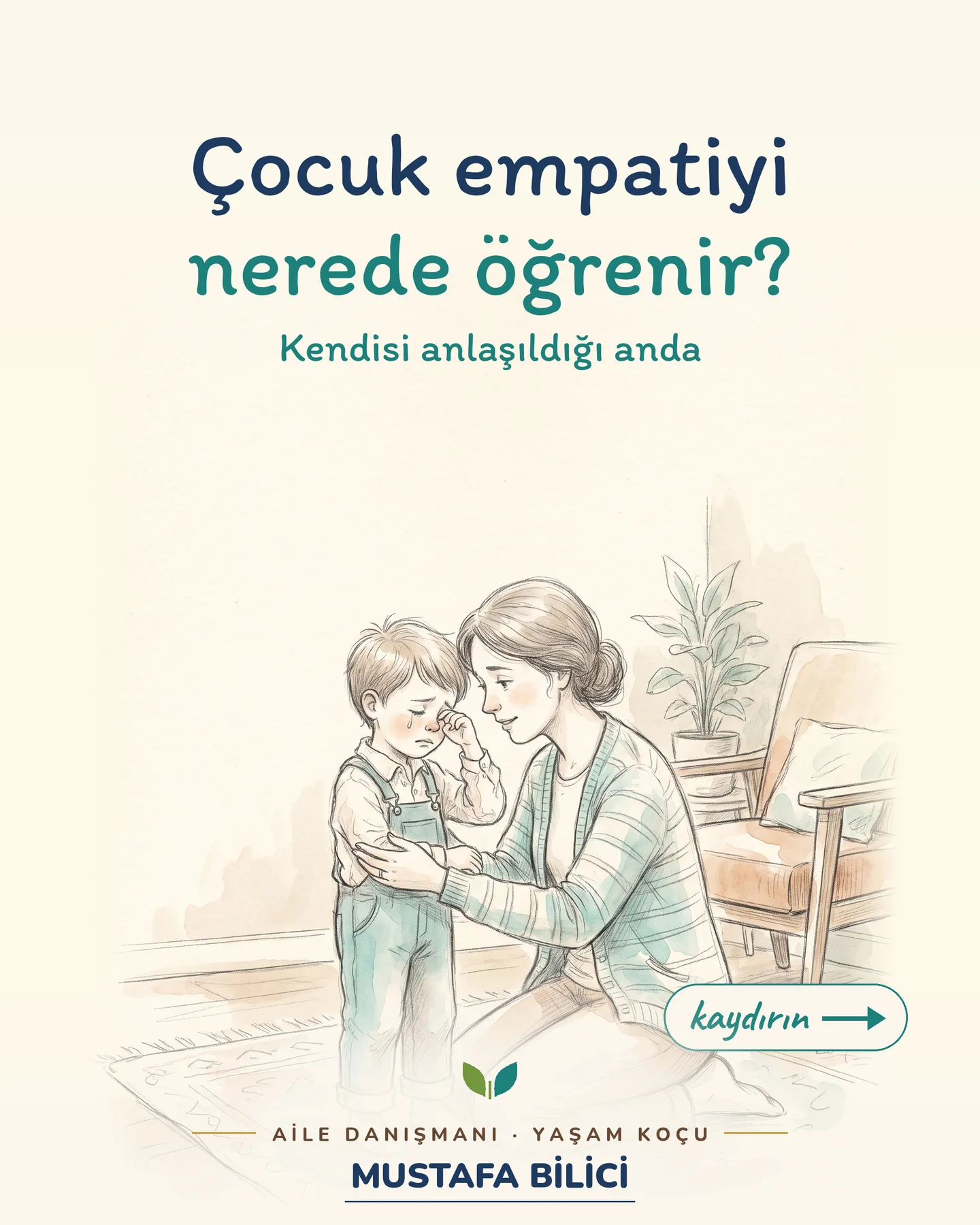 Çınar Ailem kaydırmalı gönderi kapağı — "Çocuk empatiyi nerede öğrenir?"