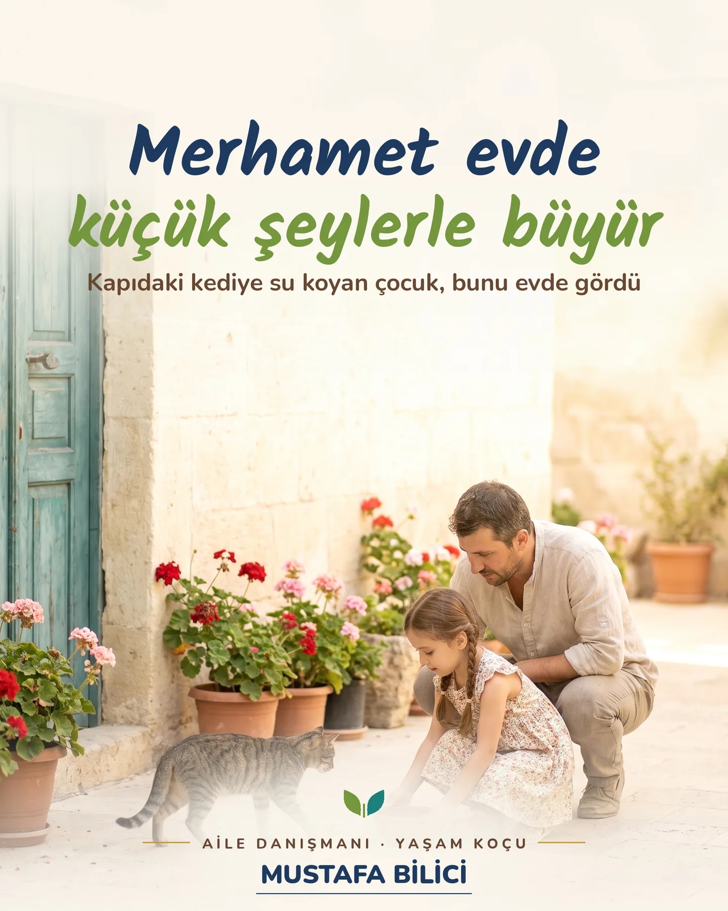 Çınar Ailem Kökler serisi kartı — merhamet evde küçük şeylerle büyür