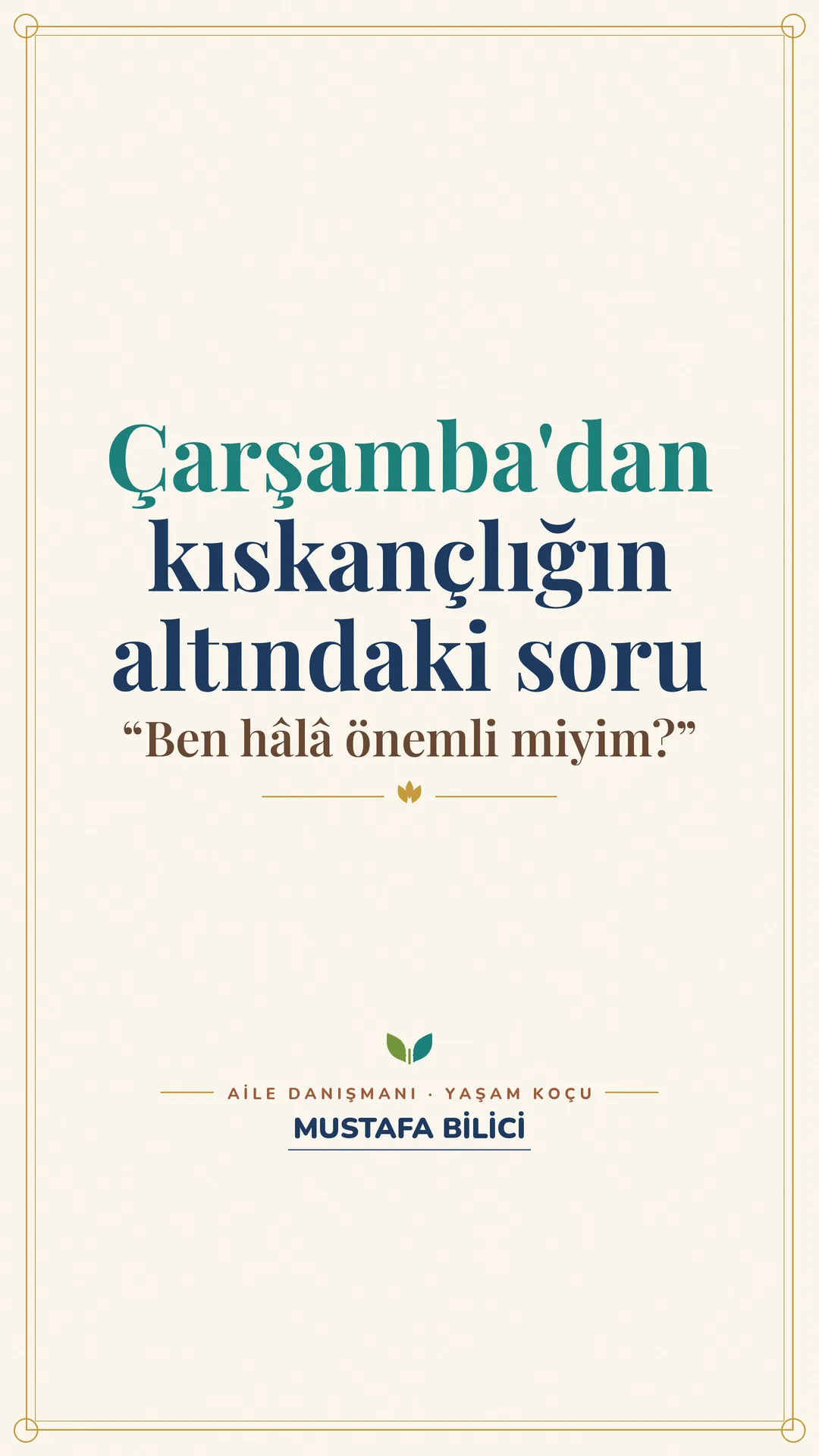 Çınar Ailem Instagram story görseli — çarşambadan: kıskançlığın altındaki soru
