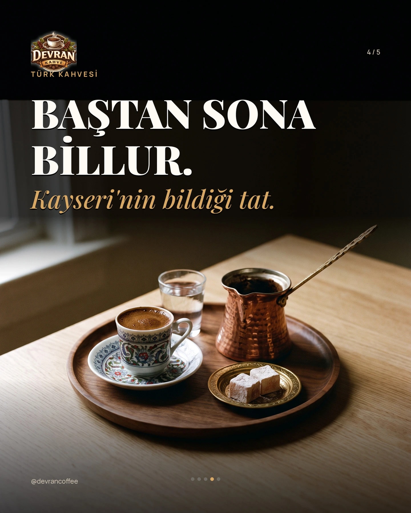 Devran Coffee "Bardağında ne var?" carousel gönderisi 4. kart