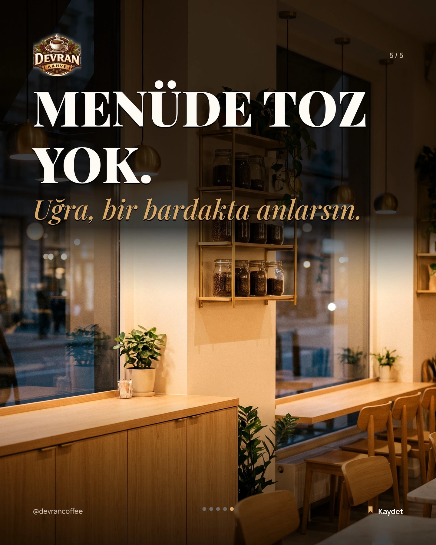 Devran Coffee "Bardağında ne var?" carousel gönderisi 5. kart