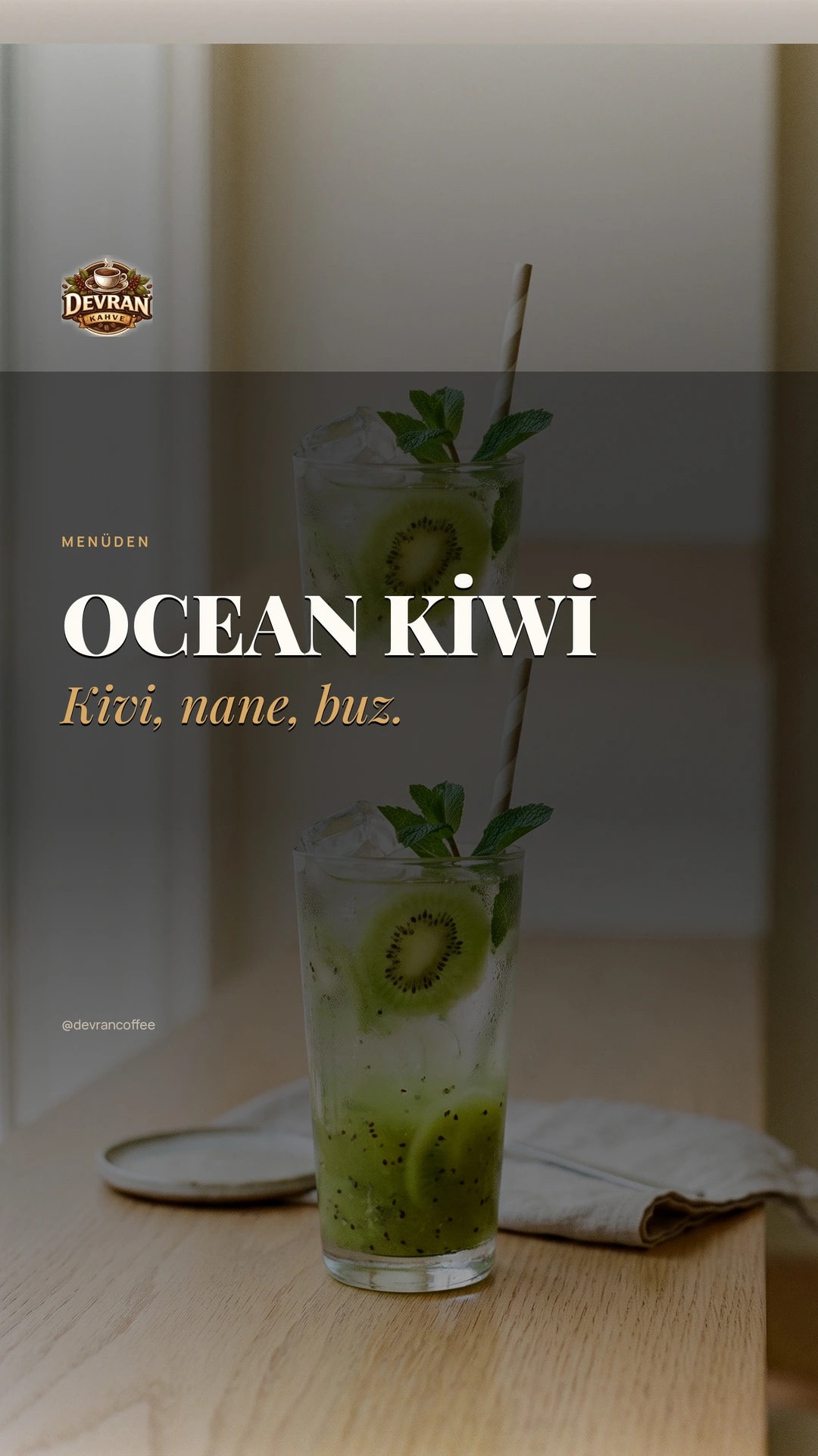Devran Coffee Instagram story görseli — Ocean Kiwi