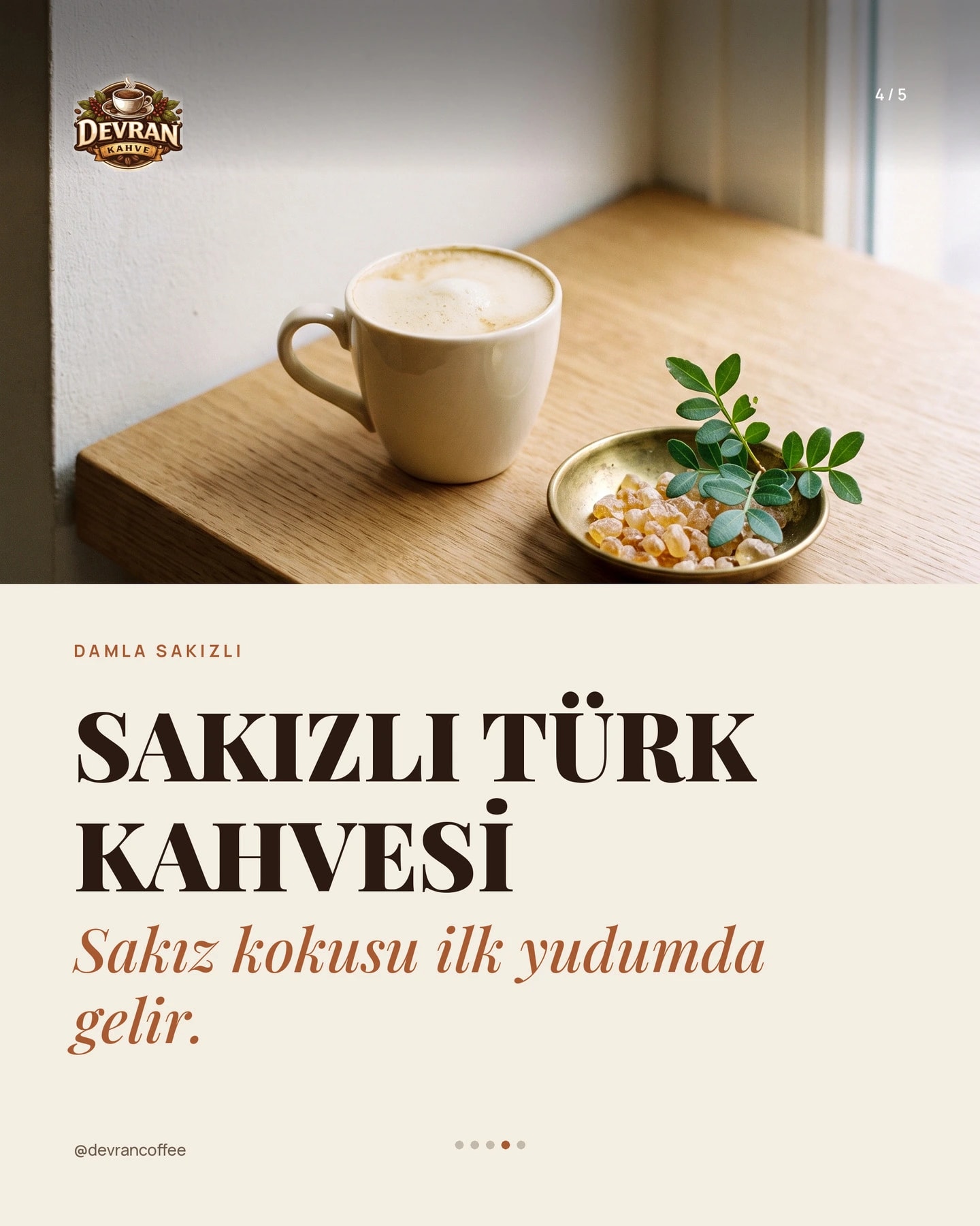 Devran Coffee "Türk kahvesinin beş hâli" carousel gönderisi 4. kart