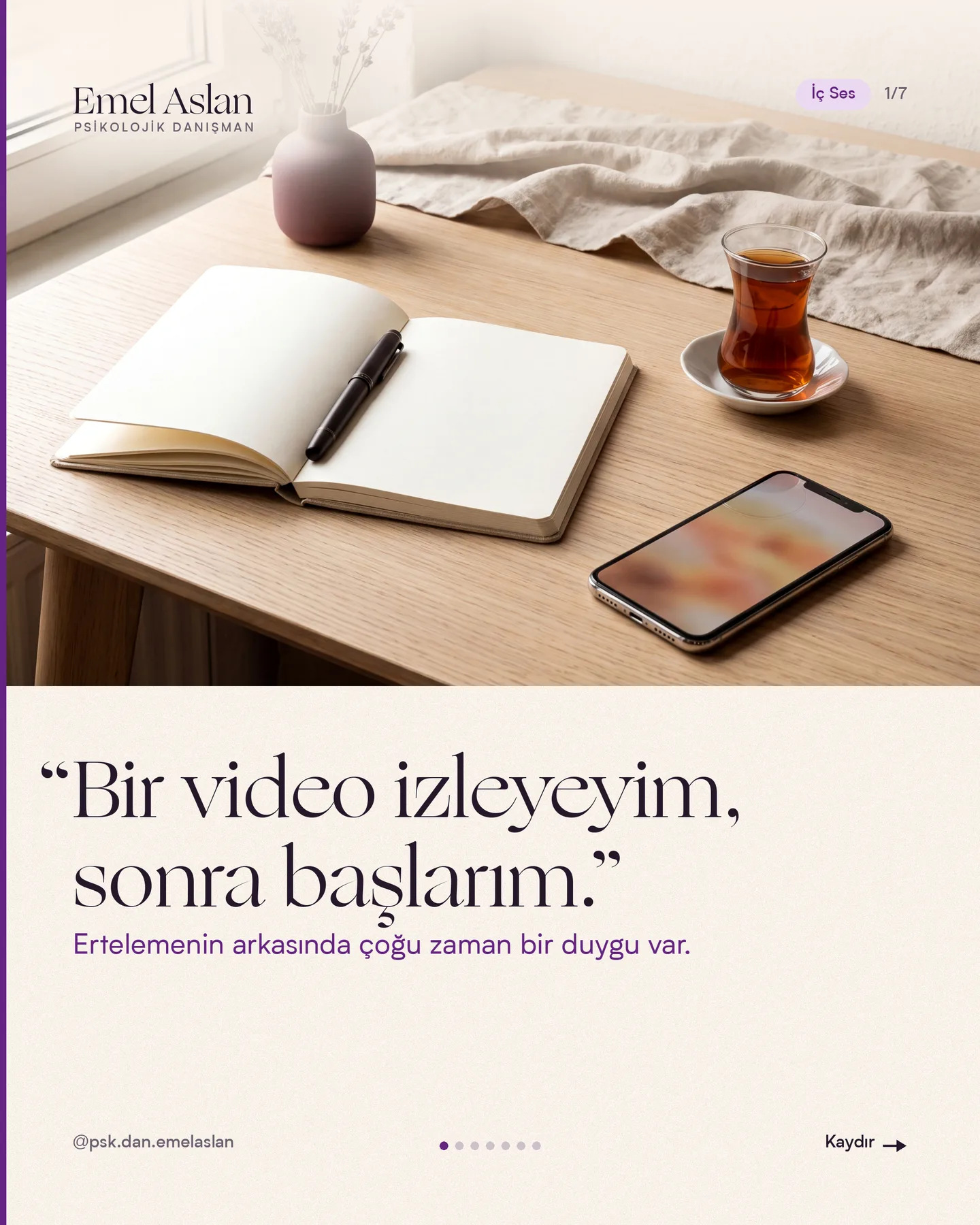 Emel Aslan kaydırmalı gönderi kapağı — erteleme