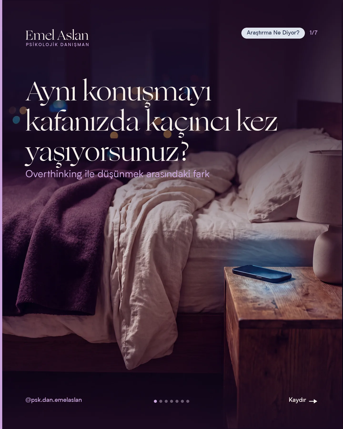 Emel Aslan kaydırmalı gönderi kapağı — aynı konuşmayı kafada tekrar yaşamak