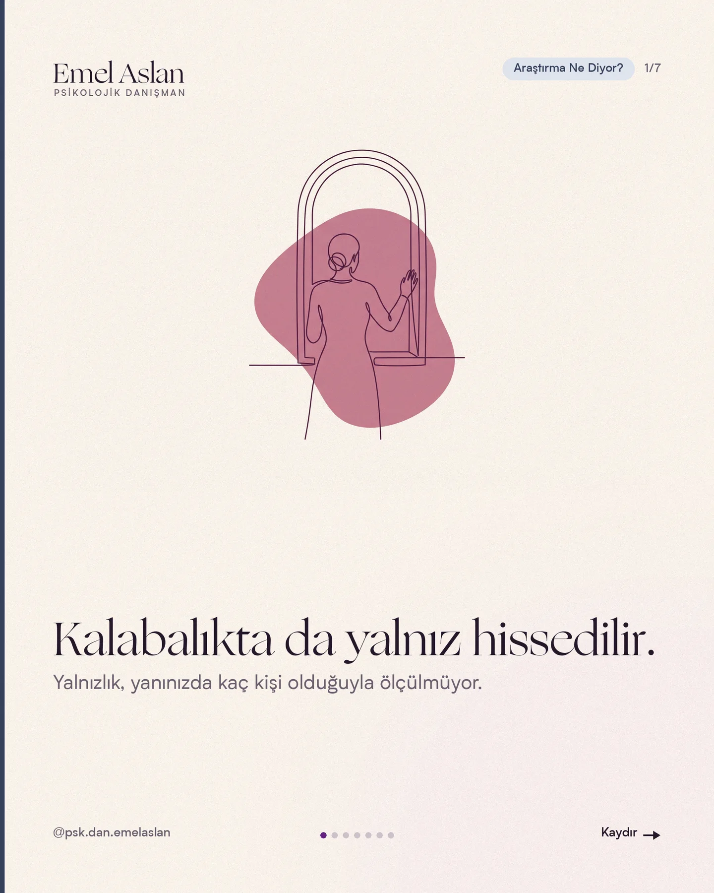 Emel Aslan kaydırmalı gönderi kapağı — yalnızlık