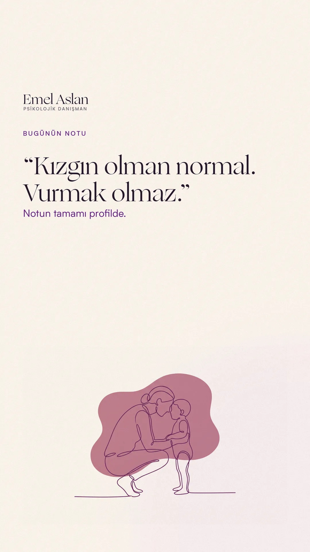 Emel Aslan Instagram story görseli — Günün notu