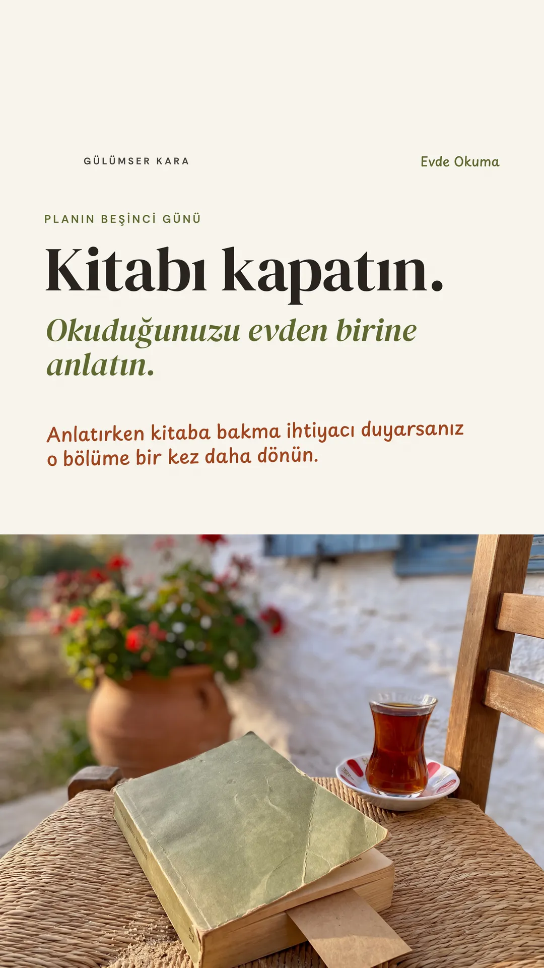 Hızlı Okuma Gülümser Instagram hikâyesi — kitabı kapatın, birine anlatın