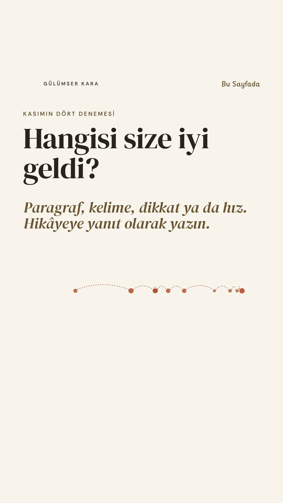 Hızlı Okuma Gülümser Instagram hikâyesi — hangisi size iyi geldi