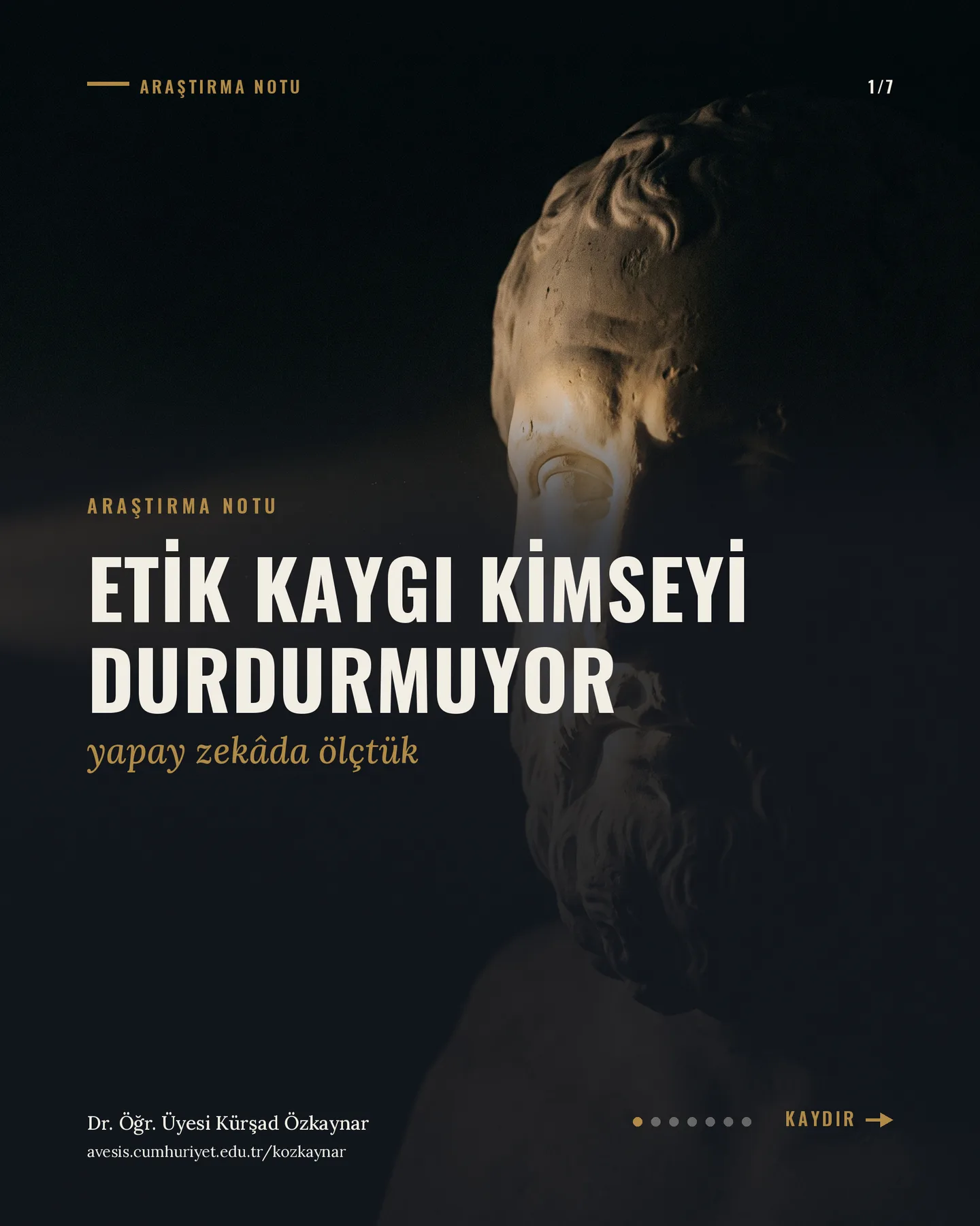Kürşad Özkaynar konsept A — yapay zekâ ve etik araştırması kapağı
