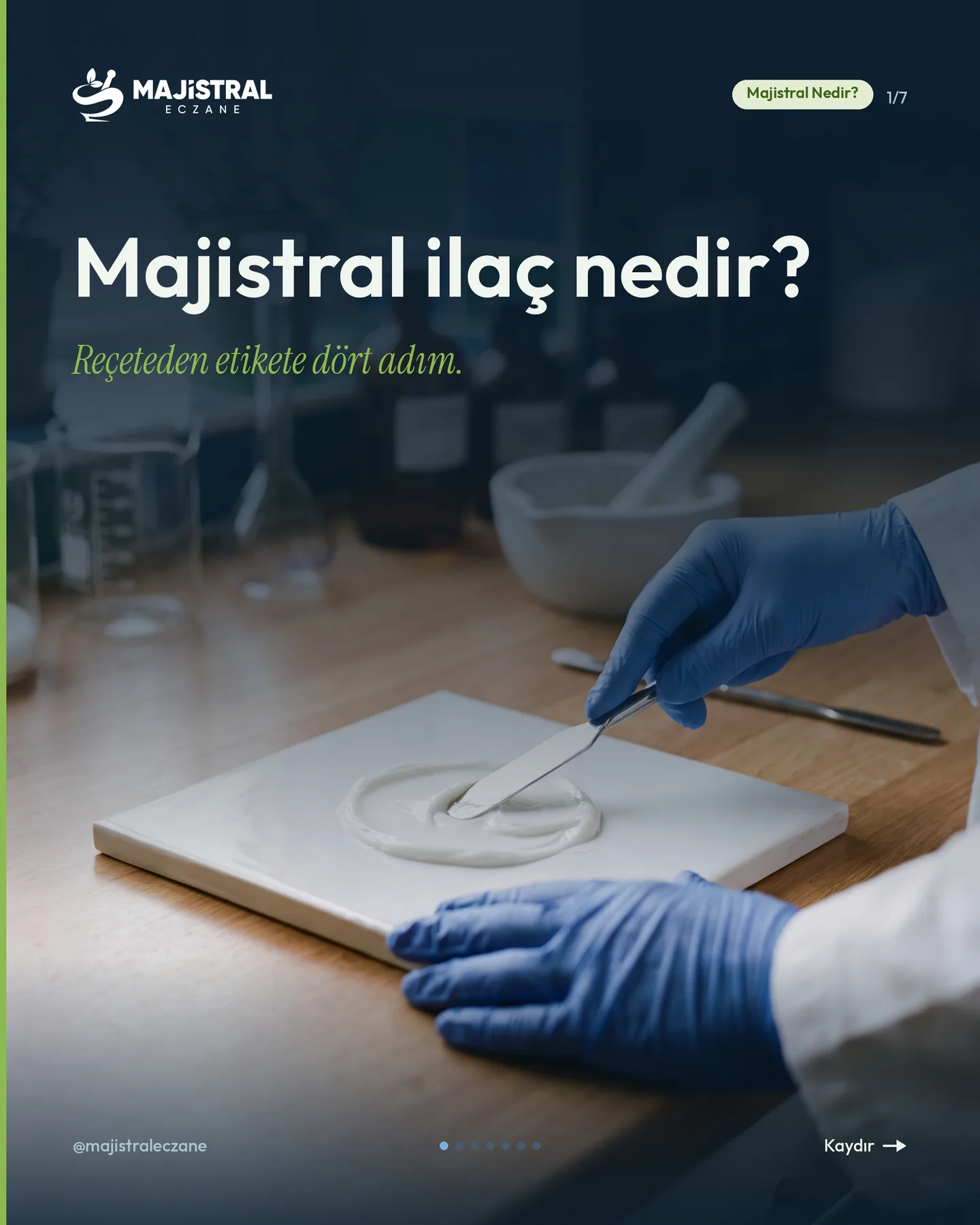 Majistral Eczane Instagram gönderisi — majistral ilaç nedir carousel'i, kapak