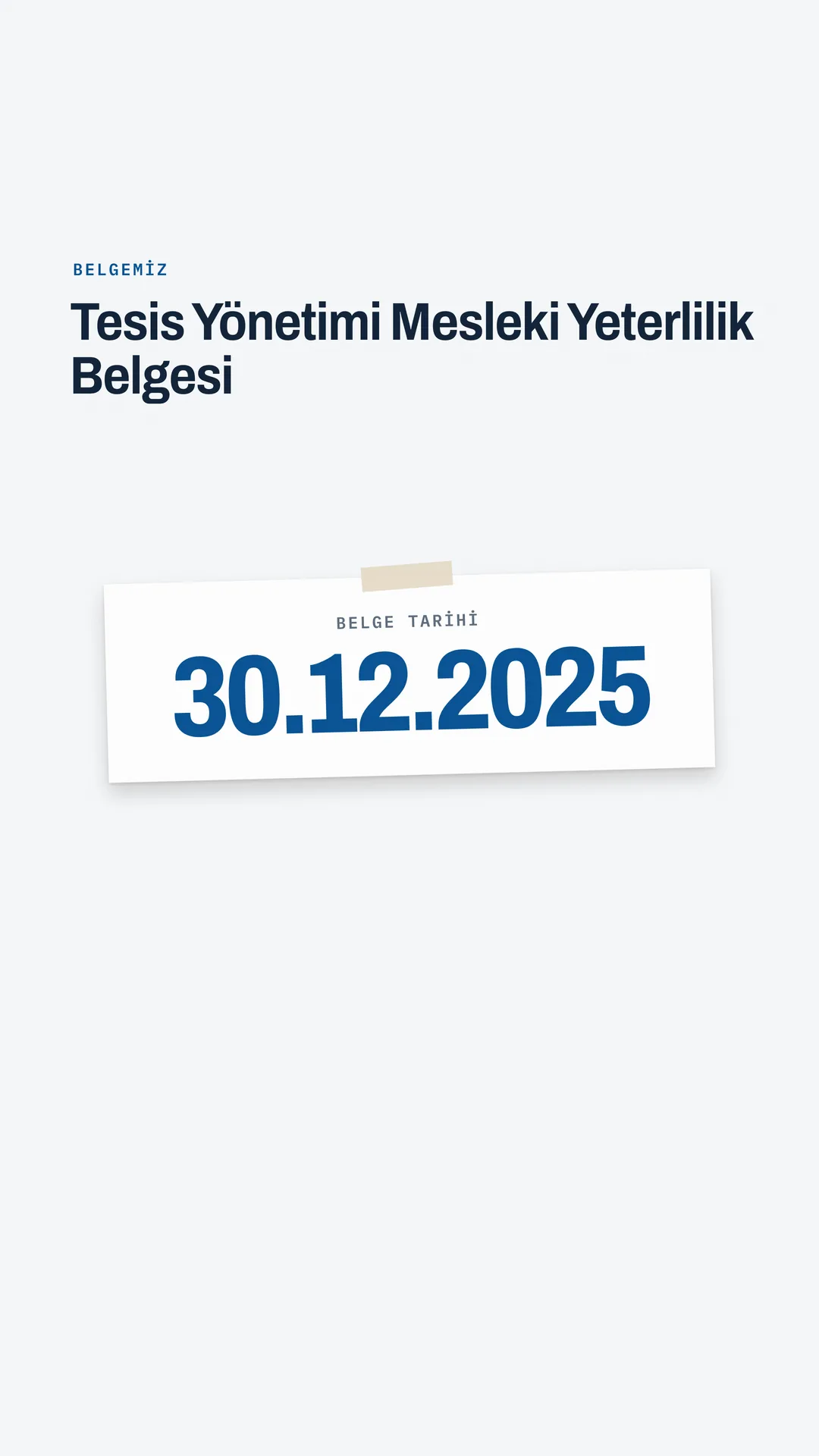 Siraç Yönetim Instagram hikâyesi — mesleki yeterlilik belgesi