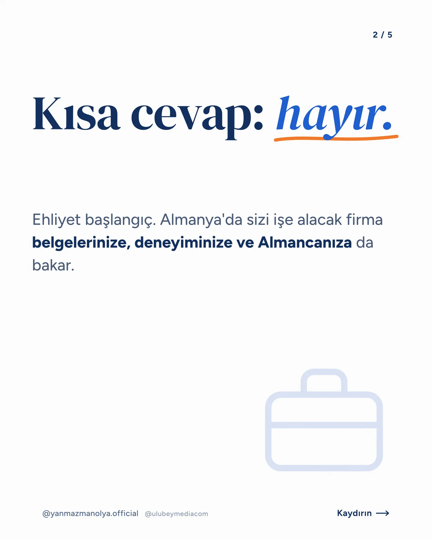 Manolya Itır Yanmaz Instagram gönderisi — ehliyet tek başına yeter mi carousel'i, 2. kart