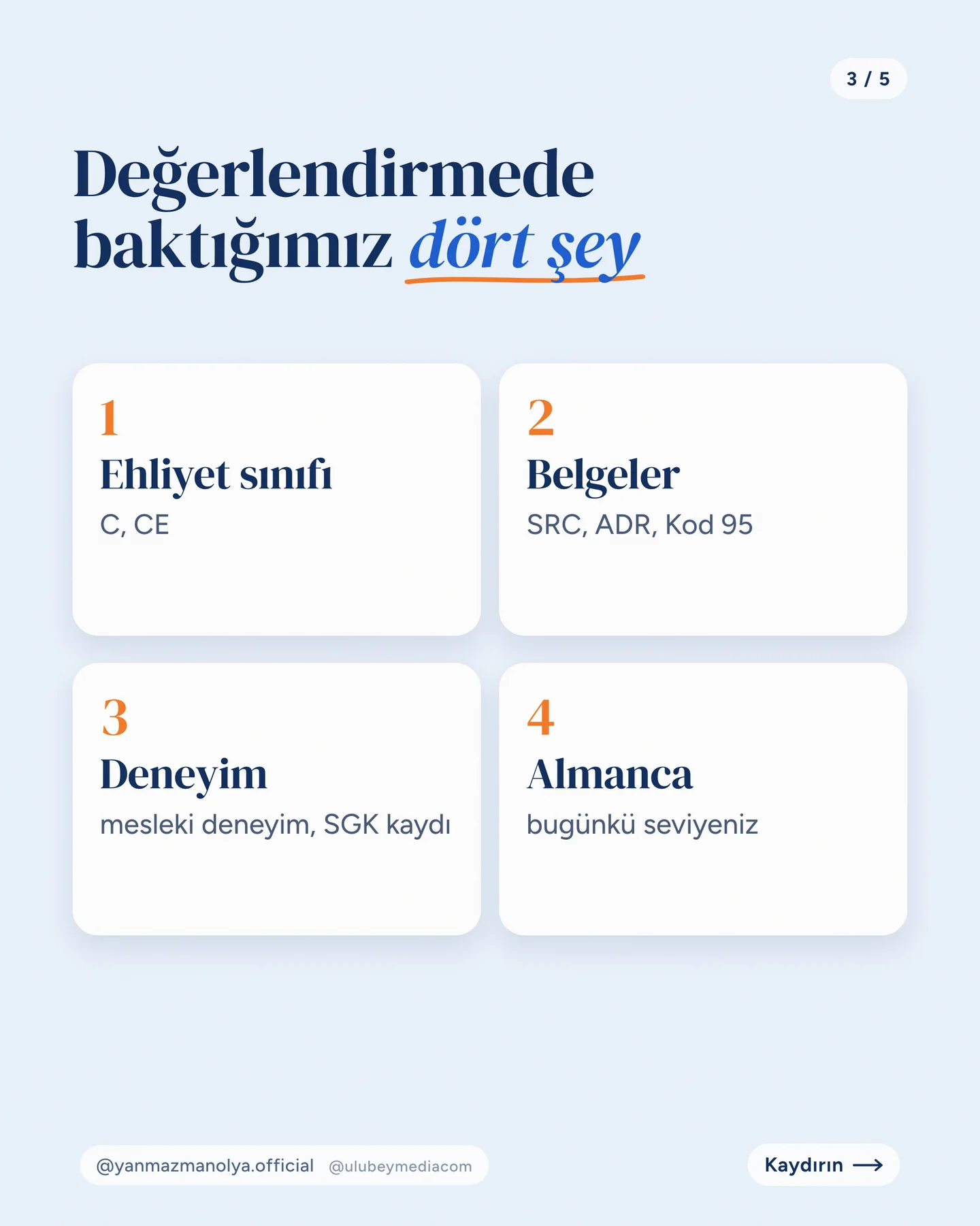 Manolya Itır Yanmaz Instagram gönderisi — ehliyet tek başına yeter mi carousel'i, 3. kart